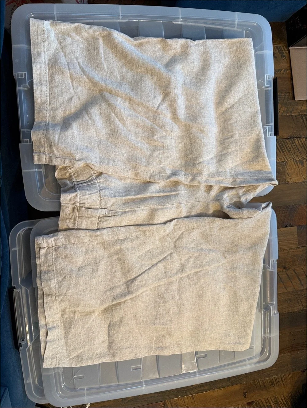 Banana Republic Wide Leg Linen-Blend Pants in Light Beige
